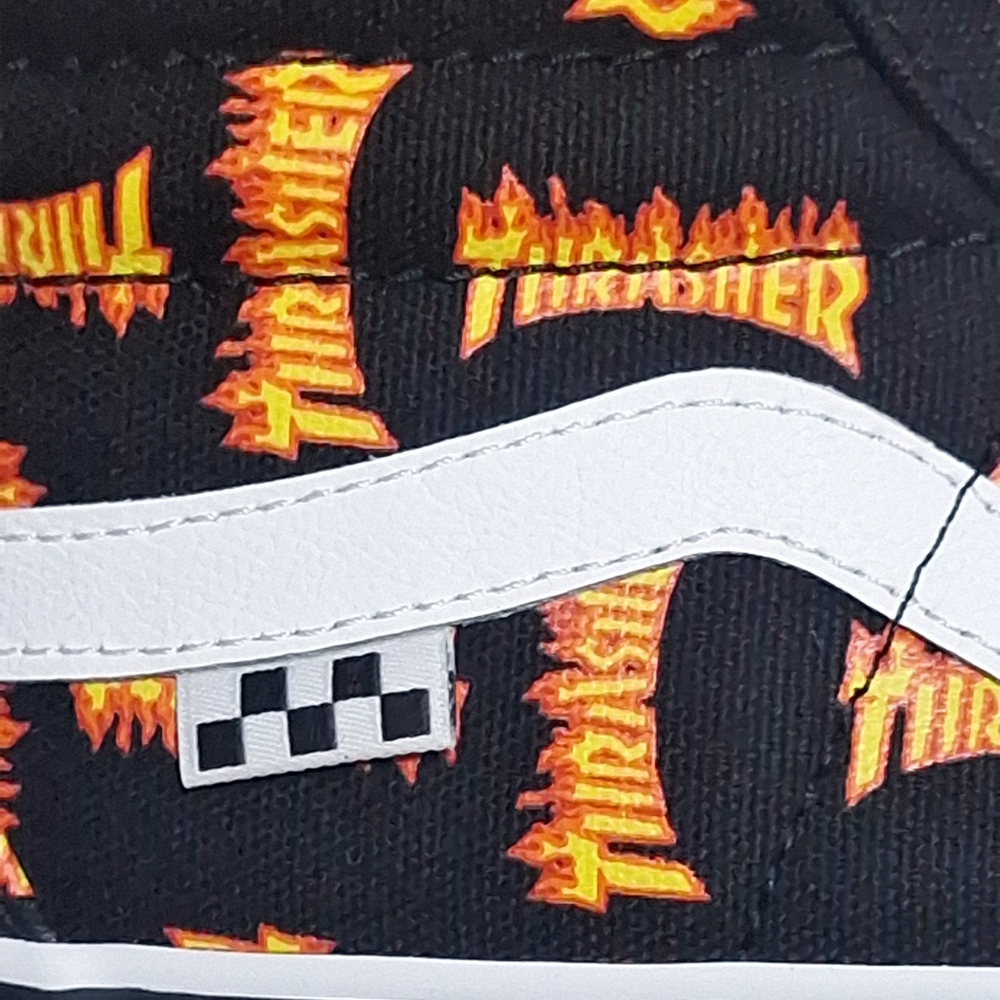 Vans Sk8-Hi Thrasher Allover Logo Black Size 8 NWT - Picture 7 of 14